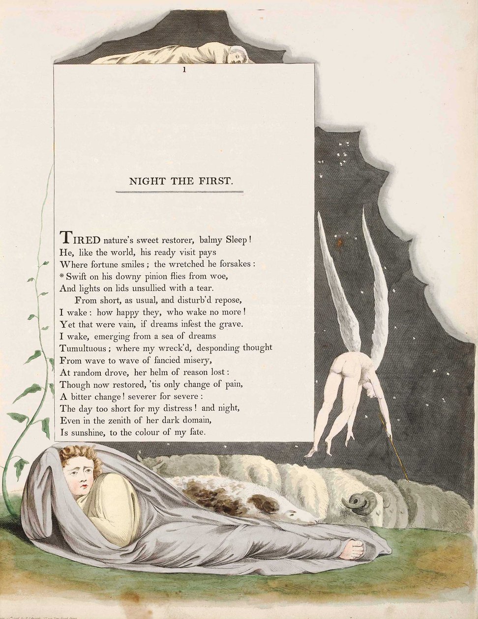 Edward Young Night Thoughts by William Blake: Fine art print